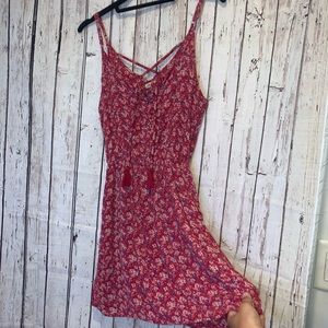 Hollister tank top red floral dress